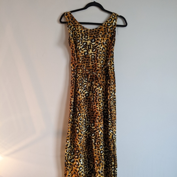 Animal Print Vintage Midi Summer Dress - Picture 3 of 3